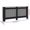 Radiator Cover Black 67.7"x7.5"x31.9" MDF