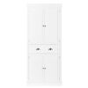 Single Drawer Double Door Storage Cabinet White