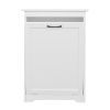 Trash Can Cabinet with Adjustable Tilted Angles;  Kitchen Garbage Bin Holder for Kitchen;  Living Room and Balcony;  White