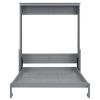 Queen Size Murphy Bed with a Shelf, Gray