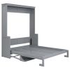 Queen Size Murphy Bed with a Shelf, Gray