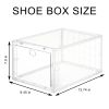 Set of 6 Stackable Clear Plastic Shoe Storage Box