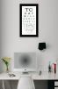 "Eye Chart I" by Artisan Marla Rae, Ready to Hang Framed Print, Black Frame