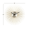 DecMode 19" Gold Metal Starburst Wall Clock