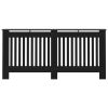 Radiator Cover Black 67.7"x7.5"x31.9" MDF