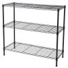 3-Tier Heavy Duty Adjustable Shelving Unit Black