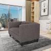 Loveseat Sofa for Living Room, Modern D√©cor Love Seat Mini Small Couches for Small Spaces and Bedroom with Solid Wood Frame (Marlow Asphalt, Polyeste