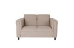 Loveseat Sofa for Living Room, Modern D√©cor Love Seat Mini Small Couches for Small Spaces and Bedroom with Solid Wood Frame (Toast, Polyester Nylon)