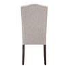 Beige and Weathered Espresso Tufted Back Side Chairs (Set of 2)