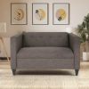 Loveseat Sofa for Living Room, Modern D√©cor Love Seat Mini Small Couches for Small Spaces and Bedroom with Solid Wood Frame (Marlow Asphalt, Polyeste