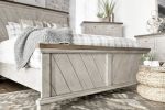 Bear Creek - Queen Bed - Whitewashed Gray