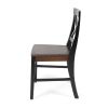 Roshan Farmhouse Acacia Wood Dining Chairs, Black / Walnut