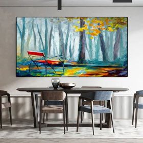 Hand painted abstract contracted manual rich tree family adornment of contemporary sitting room wall mural painting art hall (size: 50x70cm)