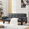 MEGA fabric sofa, medieval love seat sofa furniture, with pillows, living room button tufted sofa, pull point design