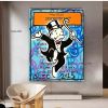 Handmade Hand Painted Oil Painting Wall Street Art Modern Abstract Alec Monopoly Millionaire Painting Home Living Room hallway bedroom luxurious decor