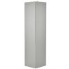 Tall Bathroom Corner Cabinet; Freestanding Storage Cabinet with Doors and Adjustable Shelves; MDF Board; Gray