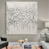 Hand Oil Painting Canvas Wall Art Decoration Palette Knife Painting White Plum for Home Living Room hallway bedroom luxurious decorative painting