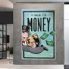 Handmade Hand Painted Oil Painting Wall Street Art Modern Abstract Alec Monopoly Millionaire Painting Home Living Room hallway bedroom luxurious decor